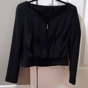 Escada Virgin Wool Bateau Neckline Crop Top